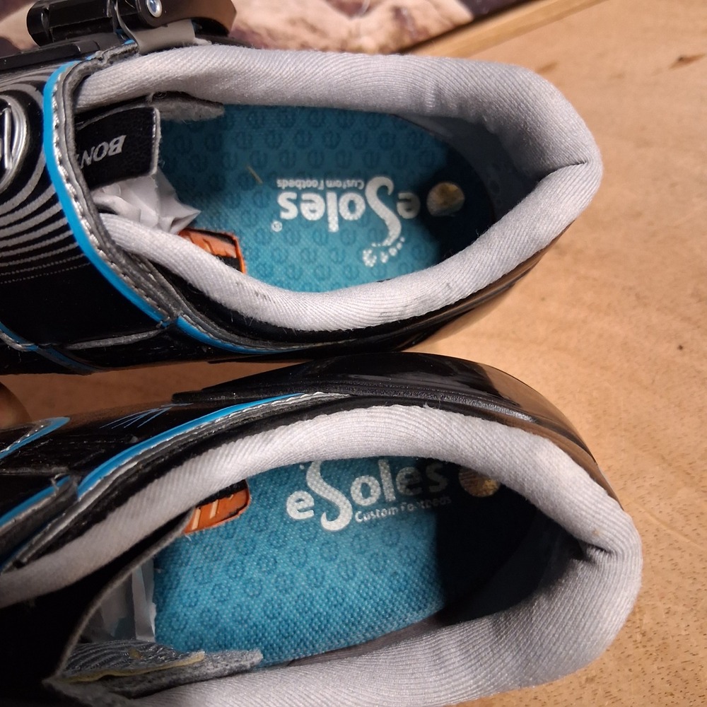 Bontrager‎ Race Road WSD Cycling Shoes Black Blue Womens sz 6 Ratchet Buckle - Picture 8 of 10